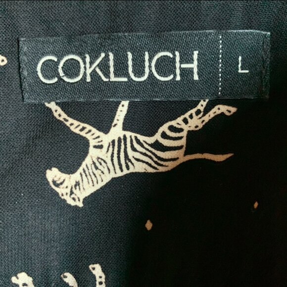 COKLUCH - Zebra sleeveless Dress - black and white - large - Picture 8 of 11